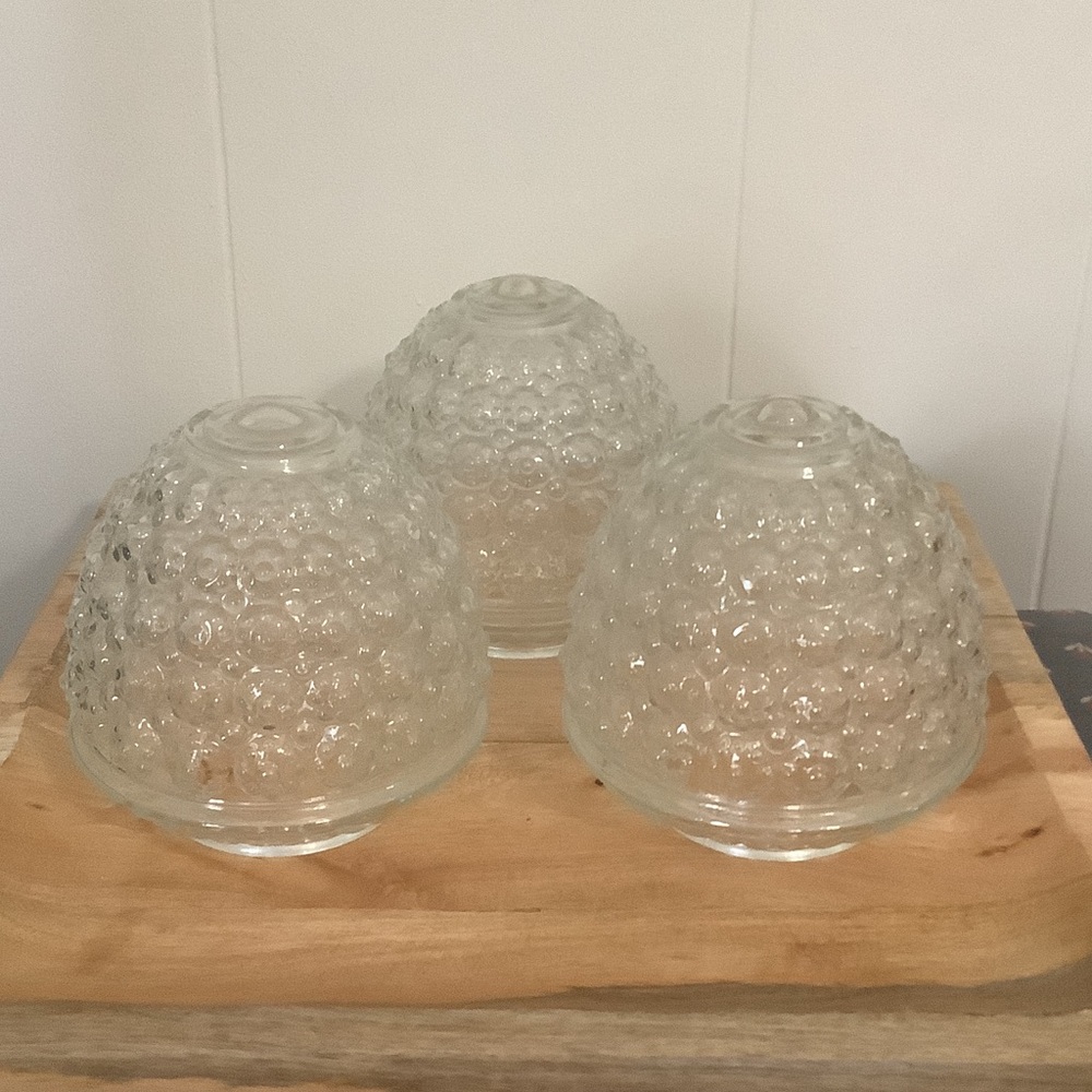 Elegant Clear Glass Bubble Dome Set